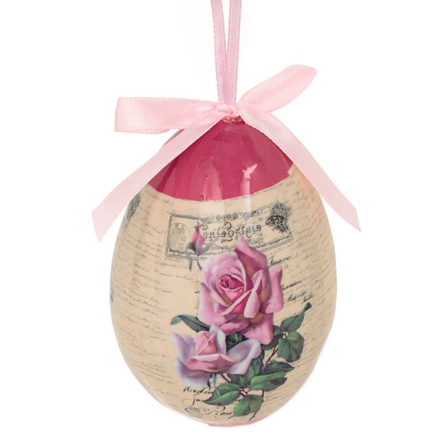 Dekoratív húsvéti tojás rózsa Vintage 10cm