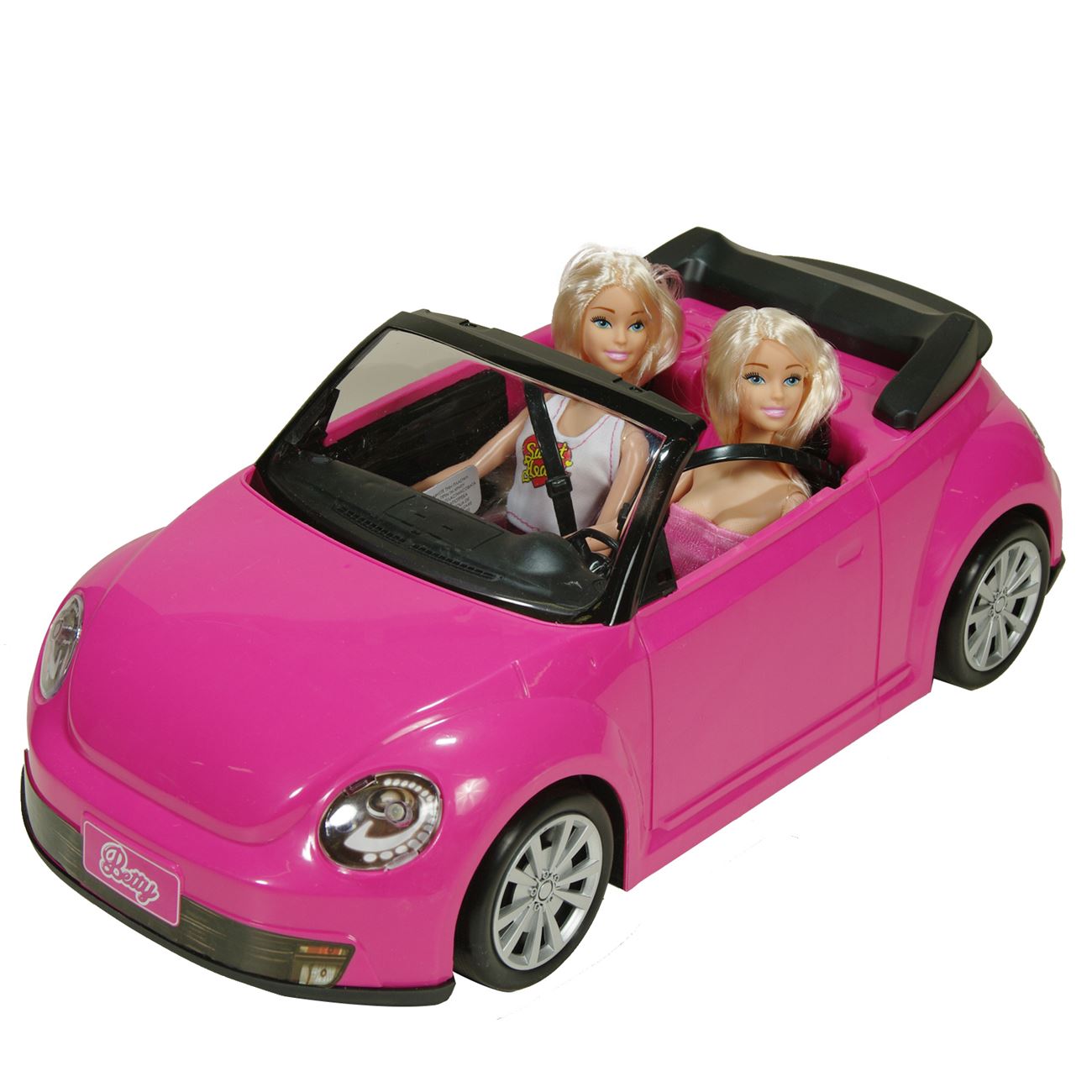 Rózsaszín cabrio 2 babával