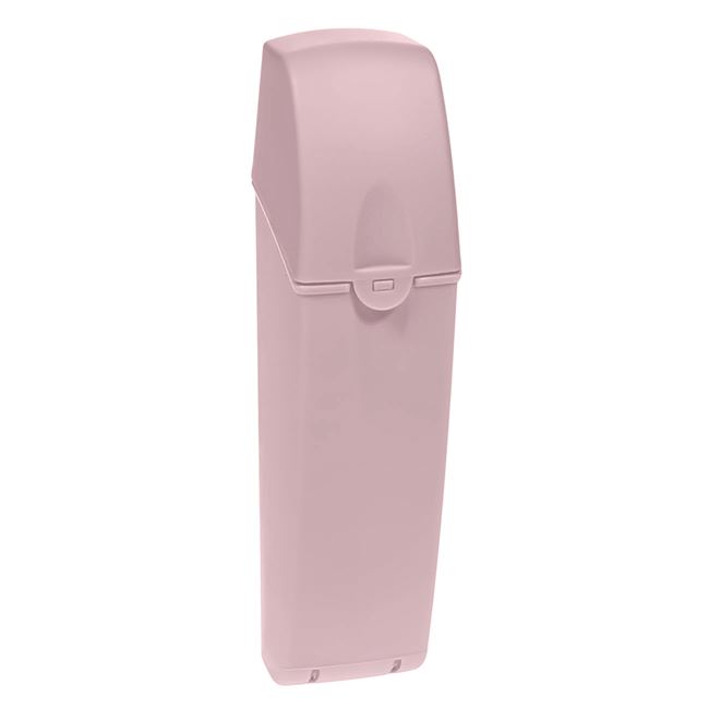 Utazó fogkefe tároló rózsaszín 5x5x20 cm
