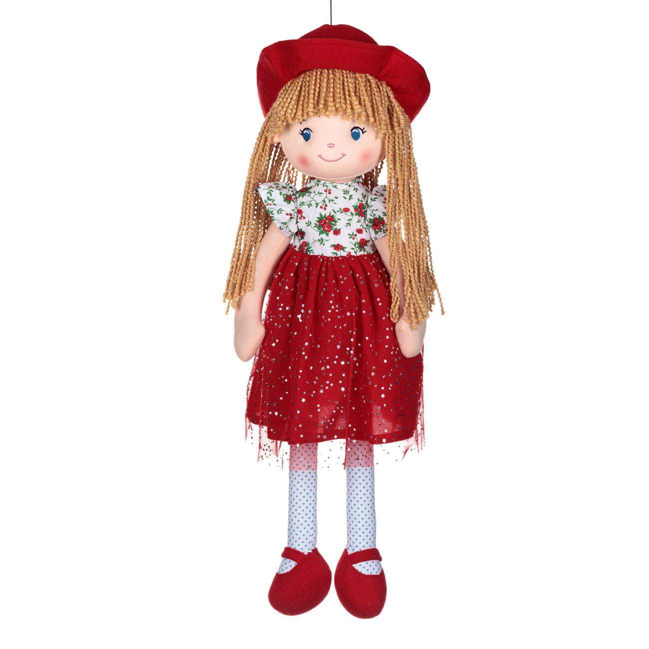 Rongybaba - Piros ruhában és kalapban 60 cm 