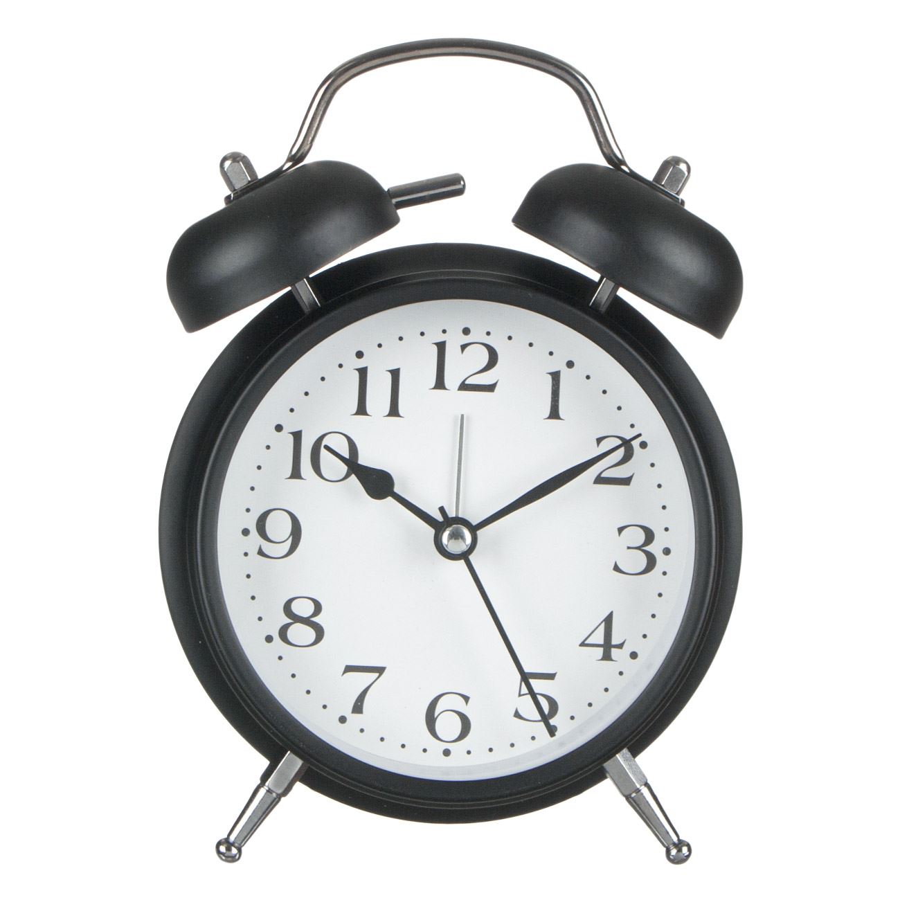 Fekete Retró csörgő óra 16x12x5,5 cm
