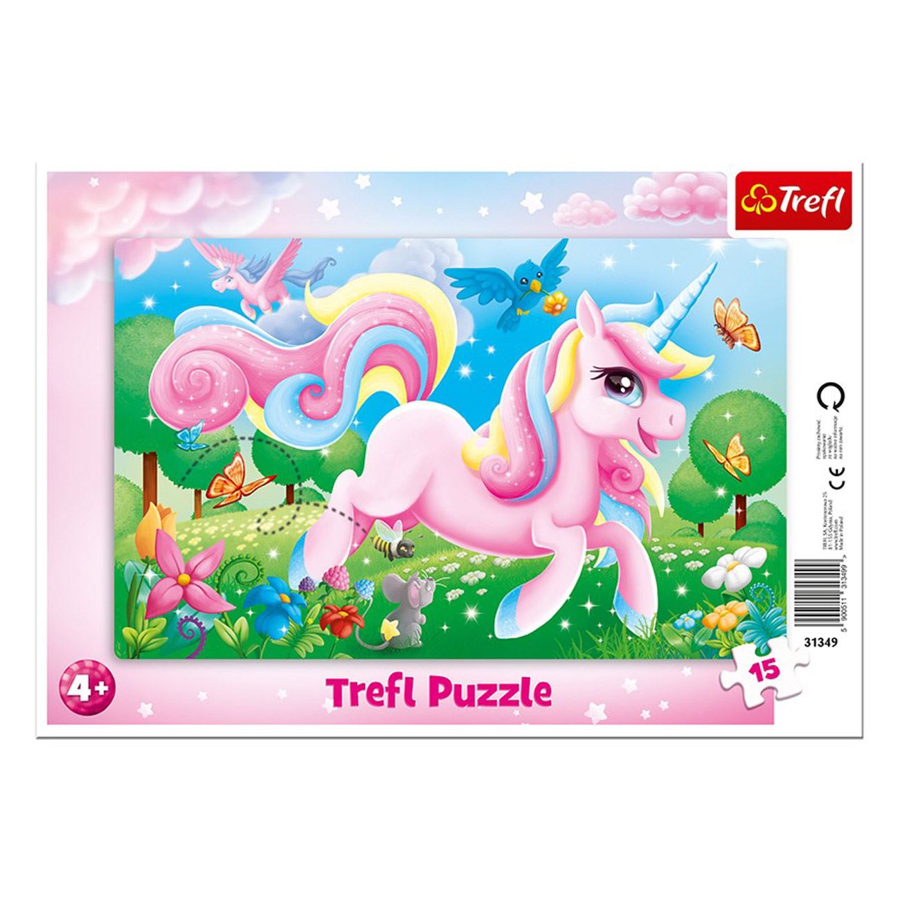 Pink Card Unicorn Puzzle (15 darab) - Trefl