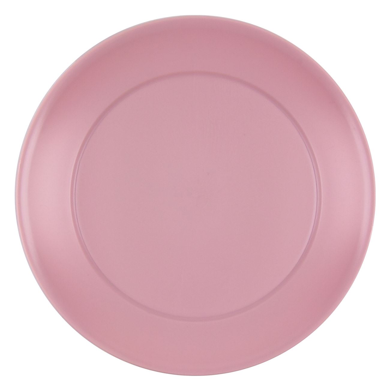 Rózsaszín műanyag lapos tányér 23 cm