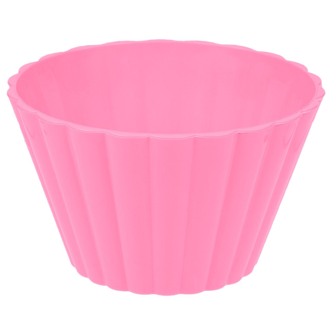 Fagylalt tál műanyag csíkos rózsaszín 125 ml