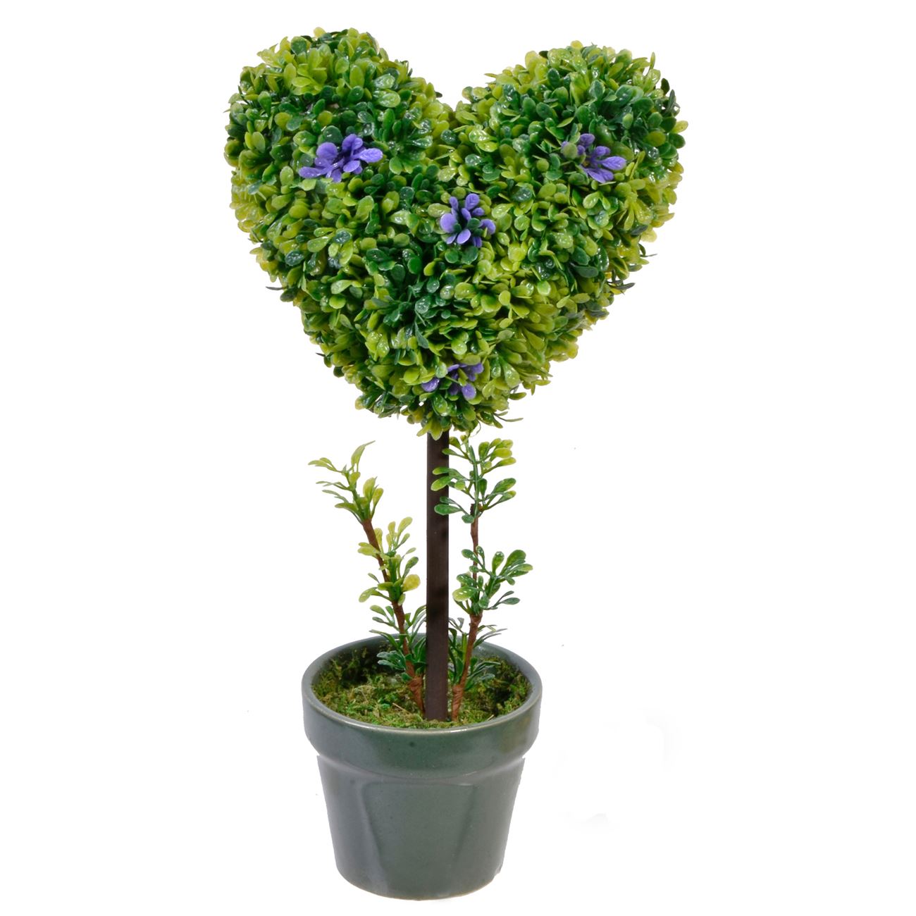 Műanyag Bonsai fa szív virággal 21 cm