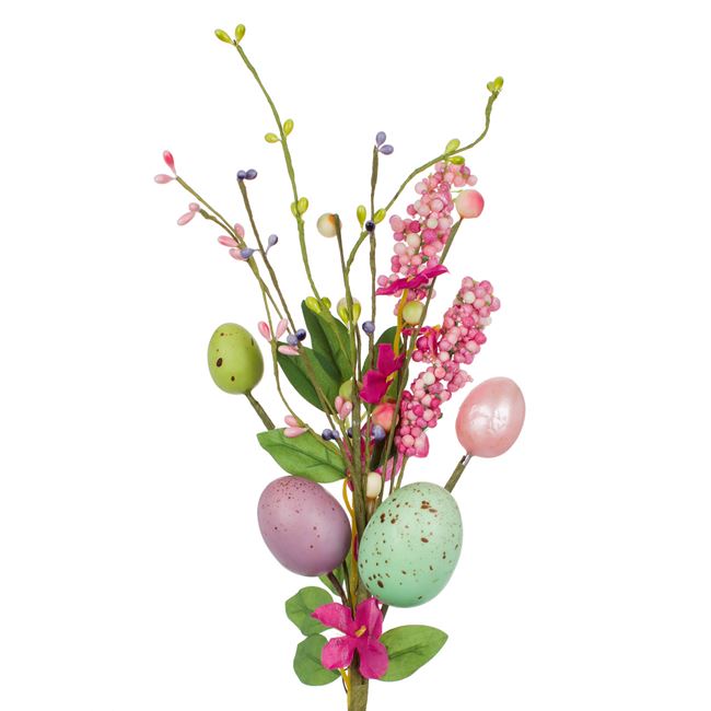 Húsvéti dekoratív ág színes tojás 33cm