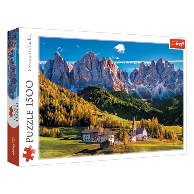 Puzzle Táj Hegyek Dolomitok Olaszország (1500 db) - Trefl