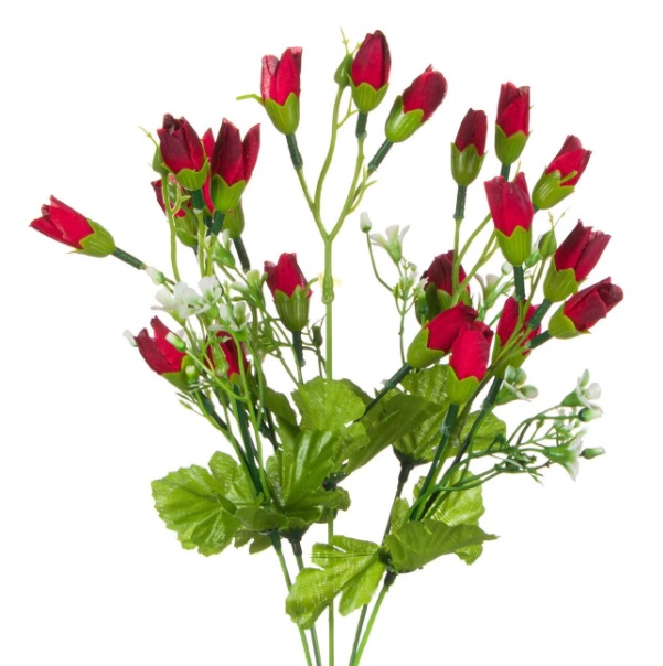 Piros művirág csokor 35 cm 