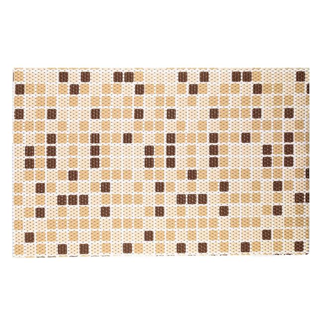 Csúszásgátló fürdőszőnyeg Bézs barna csempe 80x50cm